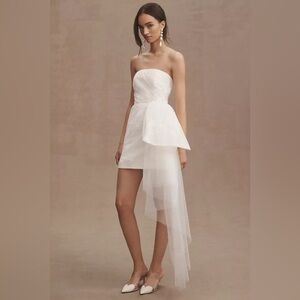 NWT BHLDN Sachin & Babi Felicity Strapless Side-Bow Mini Dress
